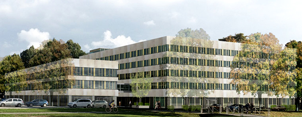 Perspektive des Ministeriumsgebäudes Perspektive des Ministeriumsgebäudes